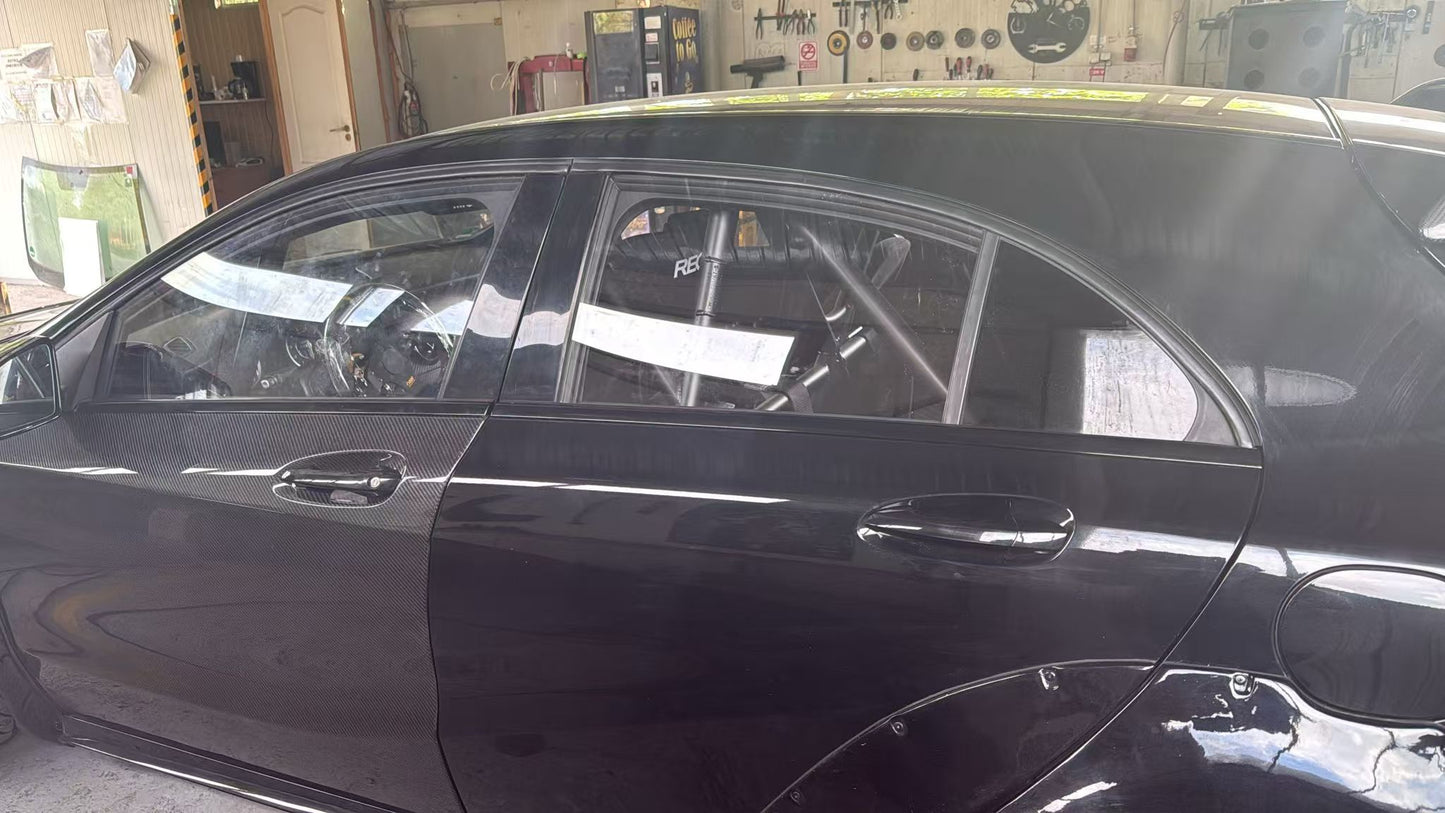 A45S AMG W176 dry carbon doors