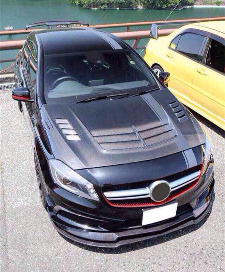 A45 AMG W176 carbon hood VRS style