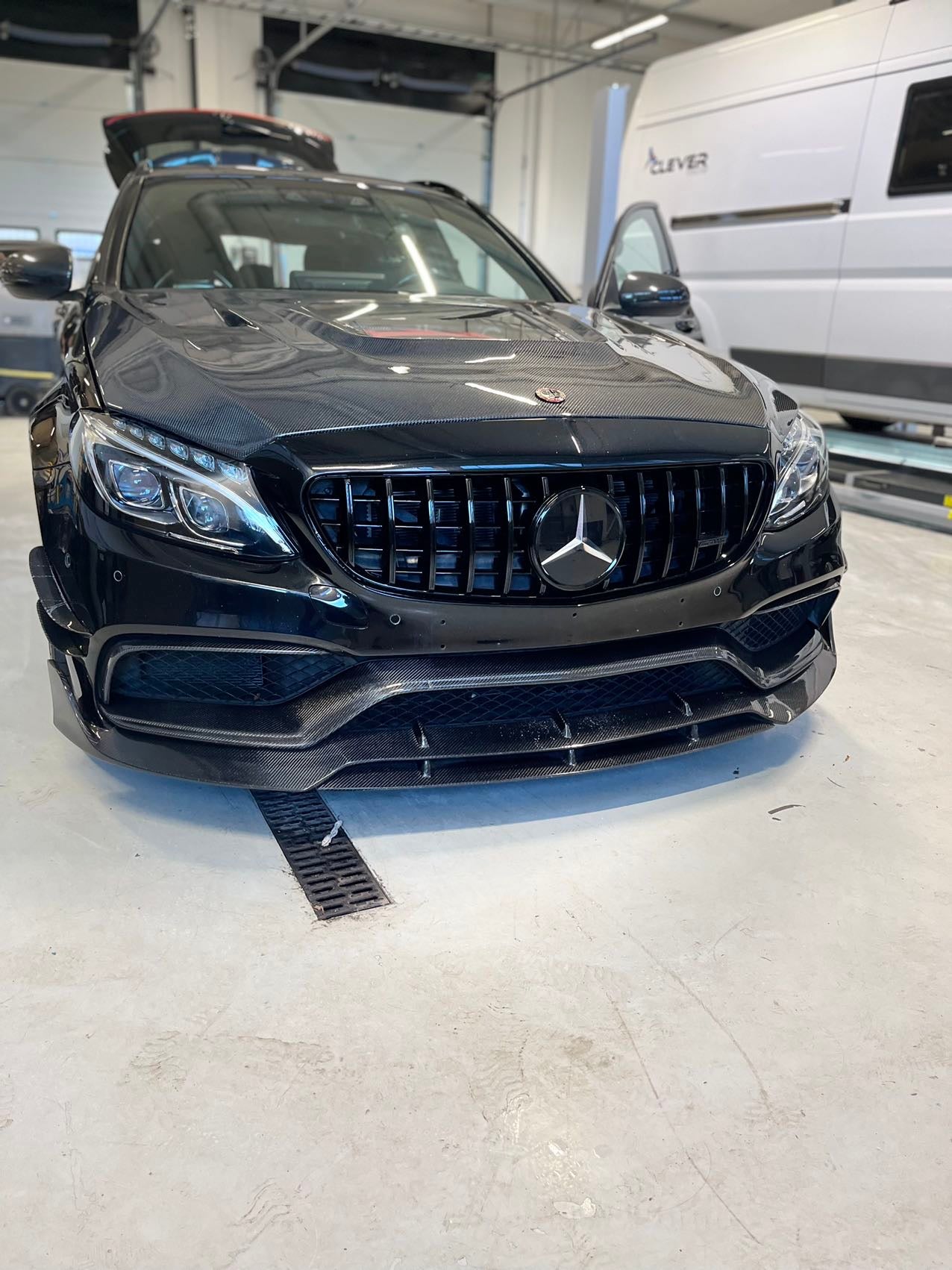 C63 Carbon Upper Lip + Fog Light Covers