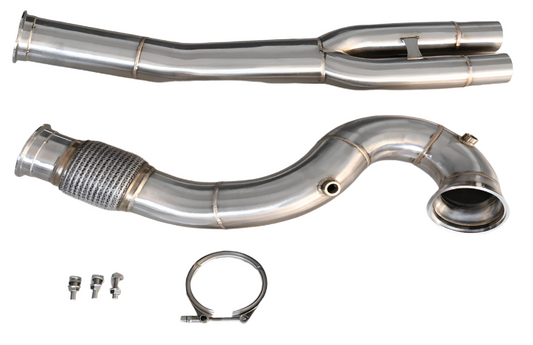 Audi RS3 8V Single Piece Decat Downpipe & Mid Pipe 2017- 3.5”