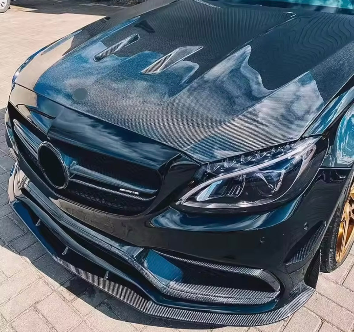C63 carbon Hood