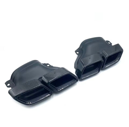 C63 AMG W205 carbon exhaust tips